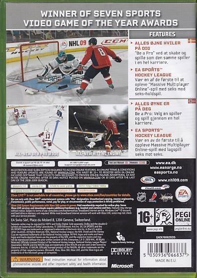 NHL 09 - Xbox 360 (B Grade) (Genbrug)